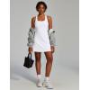 Ewedoos Womens Tennis Dress Built in Bras & Shorts Square Neck Sleeveless Workout Athletic Dress Golf Summer Outfits(White)