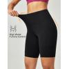 Ewedoos Biker Shorts Women Tummy Control with 3 Pockets Hiking Shorts Women Black Large