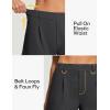 Ewedoos Womens Shorts Dressy Casual Elastic High Waisted Summer Wide Leg Business Lounge Trouser Dress Shorts with Pockets(Grey)