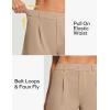 Ewedoos Womens Shorts Dressy Casual Elastic High Waisted Summer Wide Leg Business Lounge Trouser Dress Shorts with Pockets(Khaki)