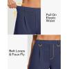 Ewedoos Womens Shorts Dressy Casual Elastic High Waisted Summer Wide Leg Business Lounge Trouser Dress Shorts with Pockets(Navy)