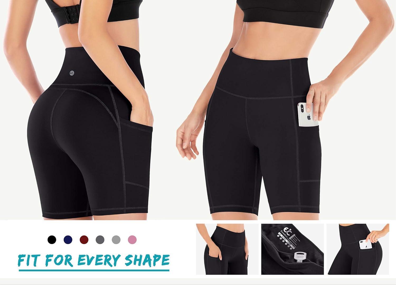 image:imageEwedoos Yoga Pants SetsIncludes Workout Shorts8 Length Small and Leggings with Pockets for WomenFullLengthSmall