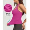 Ewedoos Halter Tops for Women Workout Tank Tops Woman with Built-in Bras Y2K Backless Pilates Athletic Going Out Tank(Hot Pink)