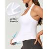 Ewedoos Halter Tops for Women Workout Tank Tops Woman with Built-in Bras Y2K Backless Pilates Athletic Going Out Tank(White)