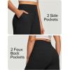 Ewedoos Wide Leg Yoga Pants for Women Tummy Control Stretchy Work Dress Pants Business Casual Trousers with Pockets(Black)
