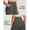 Ewedoos Wide Leg Yoga Pants for Women Tummy Control Stretchy Work Dress Pants Business Casual Trousers with Pockets(Charcoal)