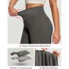 Ewedoos Wide Leg Yoga Pants for Women Tummy Control Stretchy Work Dress Pants Business Casual Trousers with Pockets(Charcoal)