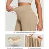 Ewedoos Wide Leg Yoga Pants for Women Tummy Control Stretchy Work Dress Pants Business Casual Trousers with Pockets(Khaki)