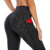 Ewedoos Capri Leggings for Women High Waisted Yoga Pants with Pockets for Women Tummy Control Workout Leggings Yoga Capris(Charcoal Capris)