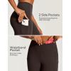 Ewedoos Capri Leggings for Women High Waisted Yoga Pants with Pockets for Women Tummy Control Workout Leggings Yoga Capris(Chocolate Capris)