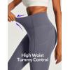 Ewedoos Capri Leggings for Women High Waisted Yoga Pants with Pockets for Women Tummy Control Workout Leggings Yoga Capris(Cold Gray)