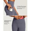 Ewedoos Capri Leggings for Women High Waisted Yoga Pants with Pockets for Women Tummy Control Workout Leggings Yoga Capris(Cold Gray)
