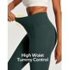 Ewedoos Capri Leggings for Women High Waisted Yoga Pants with Pockets for Women Tummy Control Workout Leggings Yoga Capris(Dark Green Capris)