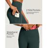Ewedoos Capri Leggings for Women High Waisted Yoga Pants with Pockets for Women Tummy Control Workout Leggings Yoga Capris(Dark Green Capris)