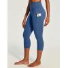 Ewedoos Capri Leggings for Women High Waisted Yoga Pants with Pockets for Women Tummy Control Workout Leggings Yoga Capris(Indigo Capris)