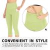 Ewedoos Capri Leggings for Women High Waisted Yoga Pants with Pockets for Women Tummy Control Workout Leggings Yoga Capris(Lime Green Capris)