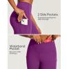 Ewedoos Capri Leggings for Women High Waisted Yoga Pants with Pockets for Women Tummy Control Workout Leggings Yoga Capris(Purple Capris)