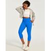 Ewedoos Capri Leggings for Women High Waisted Yoga Pants with Pockets for Women Tummy Control Workout Leggings Yoga Capris(Sparkle Blue Capris)