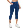 Ewedoos Jeggings for Women Pull On Capri Leggings with Pockets for Women Stretchy Capri Jeans Denim Capris Pants Casual(Light Blue)