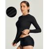 Ewedoos Rash Guard for Women Long Sleeve Swimsuits UPF 50+ Swim Shirts for Woman with SPF & UV Protection, Rashguard Swim Top(Black)