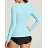 Ewedoos Rash Guard for Women Long Sleeve Swimsuits UPF 50+ Swim Shirts for Woman with SPF & UV Protection, Rashguard Swim Top(Light Green)
