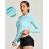 Ewedoos Rash Guard for Women Long Sleeve Swimsuits UPF 50+ Swim Shirts for Woman with SPF & UV Protection, Rashguard Swim Top(Light Green)