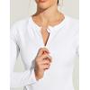 Ewedoos Rash Guard for Women Long Sleeve Swimsuits UPF 50+ Swim Shirts for Woman with SPF & UV Protection, Rashguard Swim Top(White)