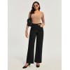 Ewedoos Wide Leg Jeans for Women Stretchy Sweatpant Jeans Women Pull On High Waisted Straight Womens Jeans Baggy Denim Pants(Black)