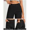 Ewedoos Wide Leg Jeans for Women Stretchy Sweatpant Jeans Women Pull On High Waisted Straight Womens Jeans Baggy Denim Pants(Black)