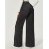 Ewedoos Wide Leg Jeans for Women Stretchy Sweatpant Jeans Women Pull On High Waisted Straight Womens Jeans Baggy Denim Pants(Grey)