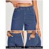 Ewedoos Wide Leg Jeans for Women Stretchy Sweatpant Jeans Women Pull On High Waisted Straight Womens Jeans Baggy Denim Pants(Light Blue)