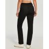Ewedoos Straight Leg Jeans for Women Stretchy Pull On Sweatpant Jeans Women High Waisted Jean Trendy Causal Denim Pants(Black)