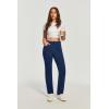 Ewedoos Straight Leg Jeans for Women Stretchy Pull On Sweatpant Jeans Women High Waisted Jean Trendy Causal Denim Pants(Dark Blue)