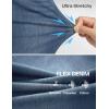Ewedoos Straight Leg Jeans for Women Stretchy Pull On Sweatpant Jeans Women High Waisted Jean Trendy Causal Denim Pants(Light Blue)