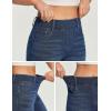 Ewedoos Straight Leg Jeans for Women Stretchy Pull On Sweatpant Jeans Women High Waisted Jean Trendy Causal Denim Pants(Whiskers Dark Blue Wash)