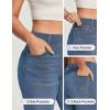 Ewedoos Straight Leg Jeans for Women Stretchy Pull On Sweatpant Jeans Women High Waisted Jean Trendy Causal Denim Pants(Whiskers Light Blue Wash)