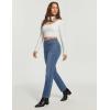 Ewedoos Straight Leg Jeans for Women Stretchy Pull On Sweatpant Jeans Women High Waisted Jean Trendy Causal Denim Pants(Whiskers Light Blue Wash)