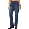 Ewedoos Straight Leg Jeans for Women Stretchy Pull On Sweatpant Jeans Women High Waisted Jean Trendy Causal Denim Pants(Whiskers Dark Blue Wash)