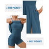 Athletic Dress with Built in Shorts & Bra Adjustable Straps Workout Dress for Tennis Golf Midi Dresses for Women(Indigo)