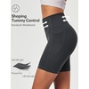Ewedoos Biker Shorts Women Tummy Control Compression Shorts for Women 6″ No Front Seam Yoga Gym Workout Running with Pockets(Graphite Grey)