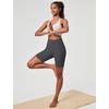 Ewedoos Biker Shorts Women Tummy Control Compression Shorts for Women 6″ No Front Seam Yoga Gym Workout Running with Pockets(Graphite Grey)