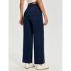 Ewedoos Wide Leg Cropped Jeans for Women Stretchy High Waisted Sweatpant Pull On Jeans Ankle Trendy Causal Denim Pants Short(Dark Blue)