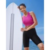 Ewedoos Women’s Swim Shorts Tummy Control UPF50+ High Waisted Swim Bottoms Long Swim Board Shorts for Women with Pockets(Black)