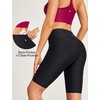 Ewedoos Women’s Swim Shorts Tummy Control UPF50+ High Waisted Swim Bottoms Long Swim Board Shorts for Women with Pockets(Black)