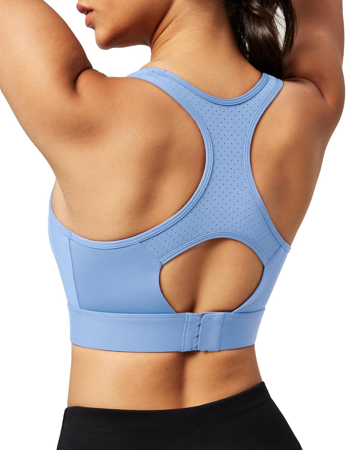 image:imageEwedoos Sports Bras for Women High Support High Impact Sports Bra for Large Bust Racerback Push Up Workout Running BraAqua Blue