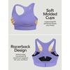 Ewedoos Sports Bras for Women High Support High Impact Sports Bra for Large Bust Racerback Push Up Workout Running Bra(Lavender)