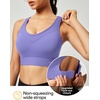 Ewedoos Sports Bras for Women High Support High Impact Sports Bra for Large Bust Racerback Push Up Workout Running Bra(Lavender)