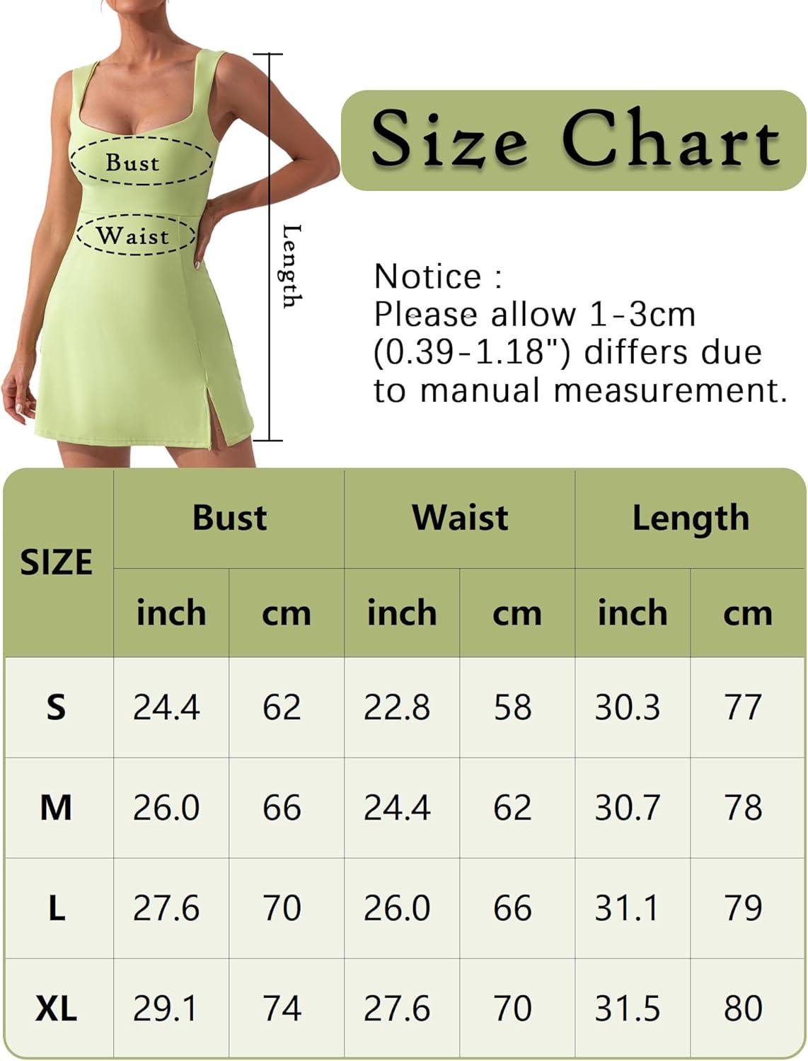 imageSEAUR Robe de Tennis Femme Robe de Golf sans Manches Filles Robe Mini Dame Robes de Sport AthltiqueVert