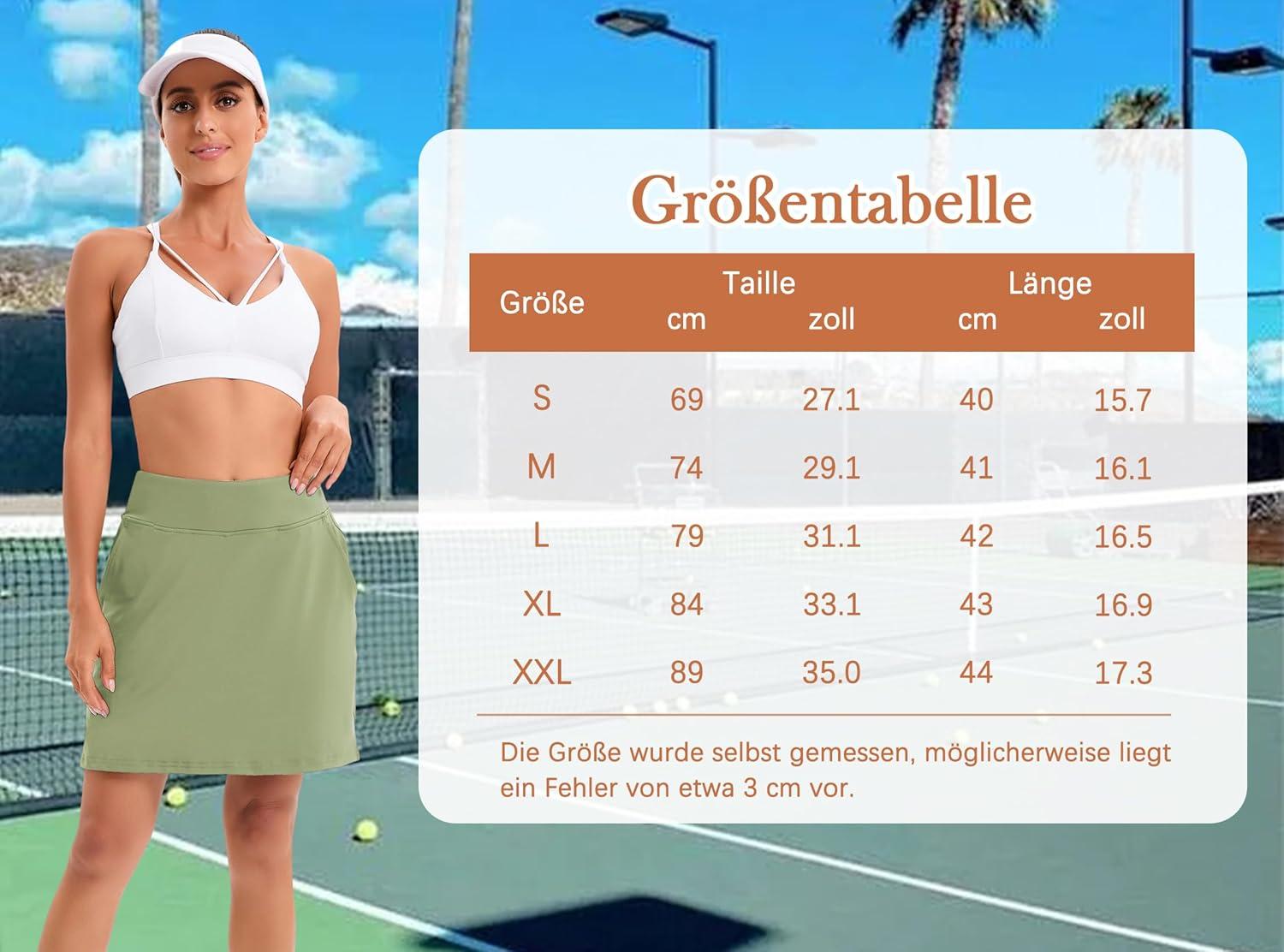 imageJupe de tennis pour femmes avec short courte avec poches pour le golf la randonne la course le cyclismePtales Bleus