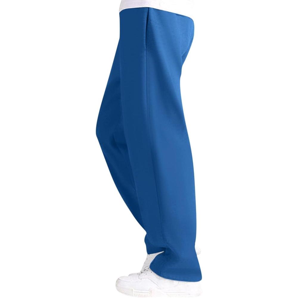 image:imageGnrique Pantalon dcontract Masculin Droit Tendance Jeunesse Confortable Chaud Ample Mode ParfaitBleu